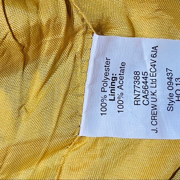 J. Crew Jules Dress in Scroll Print Navy Blue And Golden Yellow Size 0. - Picture 10 of 13